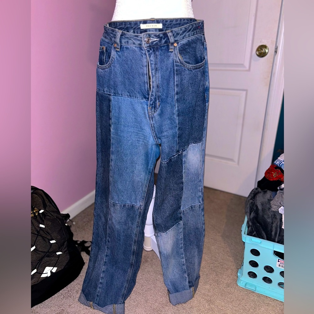 Pacsun 90’s Boyfriend Patchwork high waisted jeans